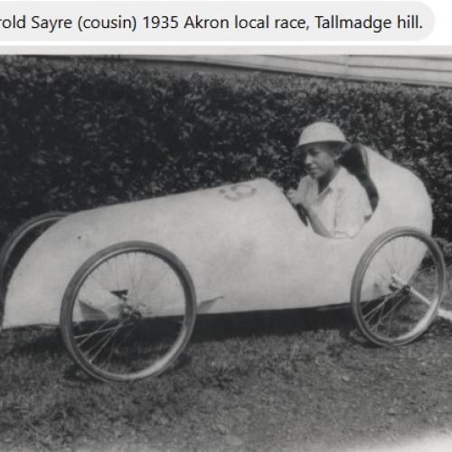 1935 Race held on West Avenue in Tallmadge - cousin of Delbert Miller