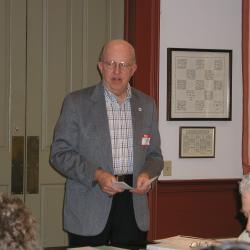 Dick Smith addressing the Society