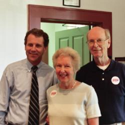 Jim & Carolyn Mackey at Old Town Hall with Senator Brown