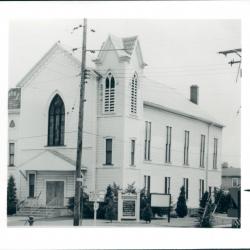 Methodist Church sat on the east side of South Avenue and circle - moved to Munroe Avenue