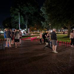Sept 11 2024 - 911 Memorial with candles at Tallmadge Circle