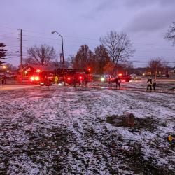 2024 Tree Lighting - Santa arriving on fire truck