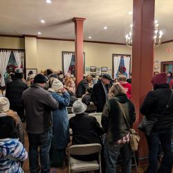 2024 Tree Lighting - gathering in Old Town Hall for refreshments